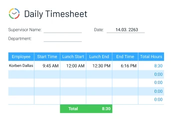 Free timesheet templates