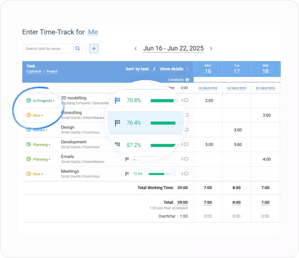 Visual progress tracking