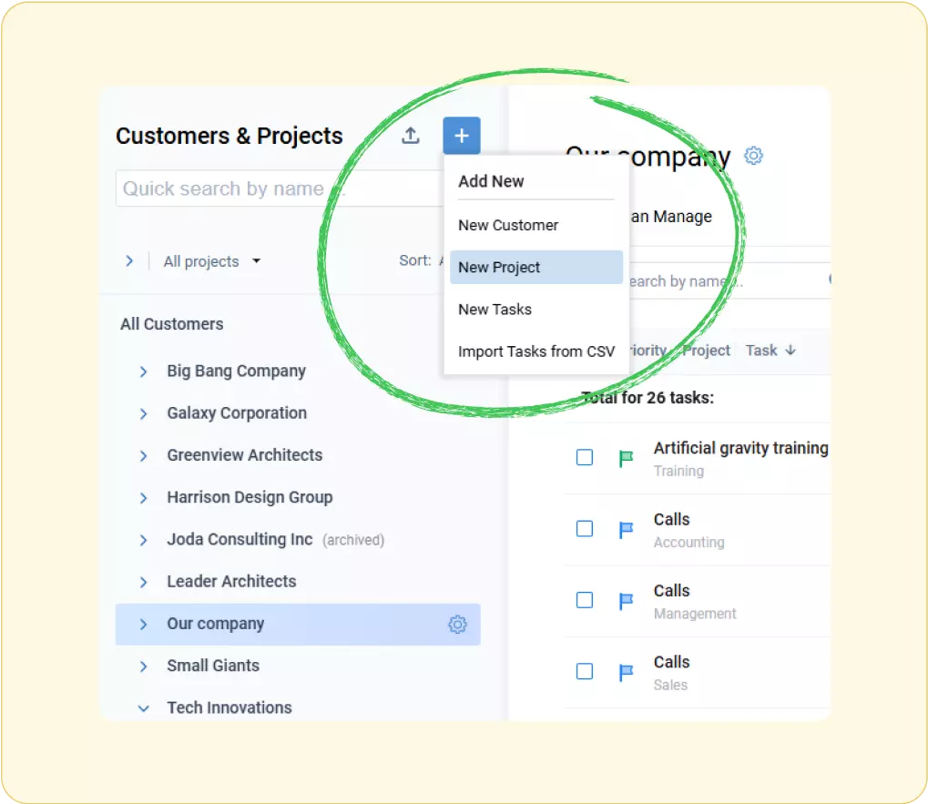 Complete customer database