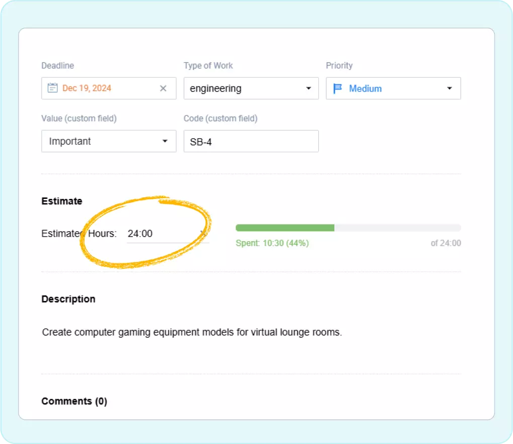 Prioritization and estimation