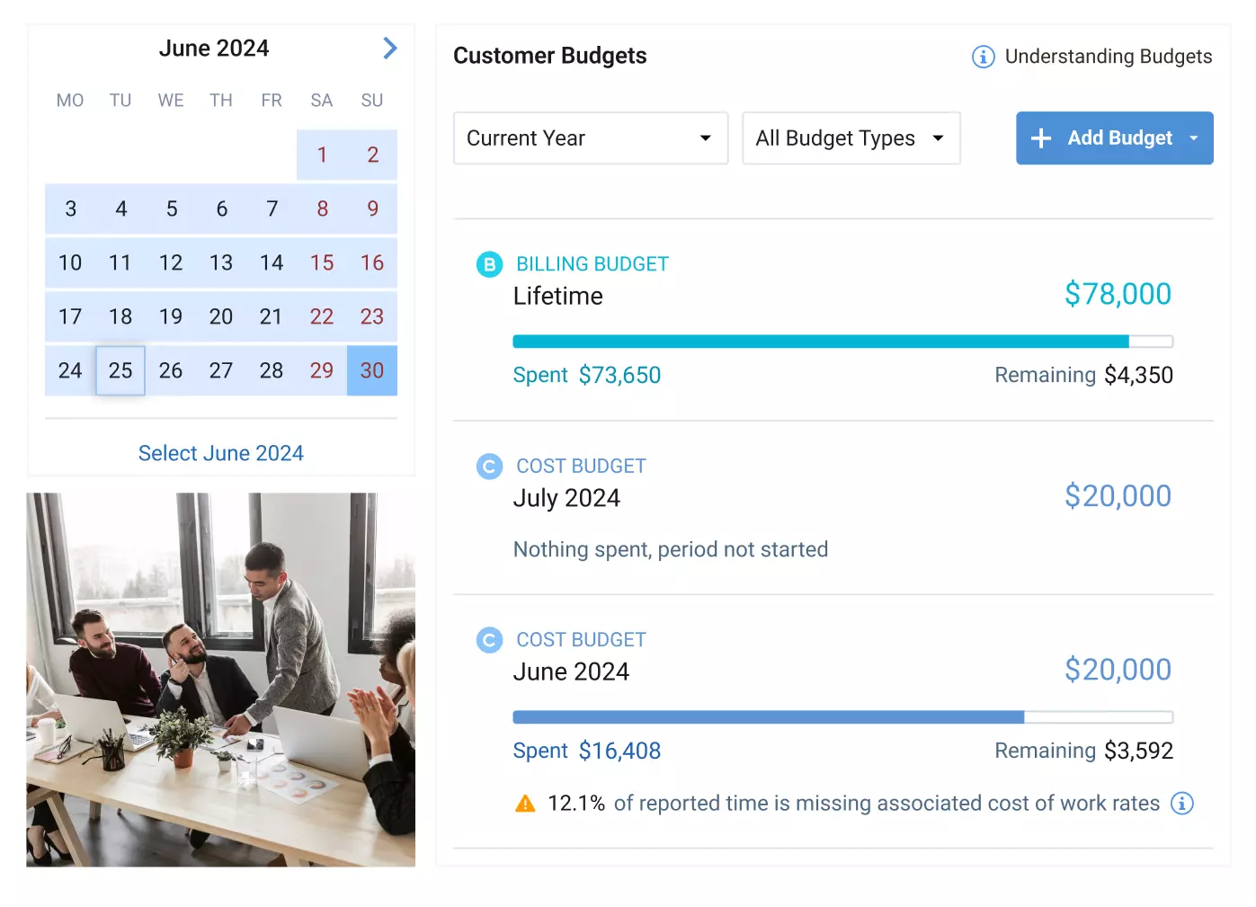 Start tracking budgets