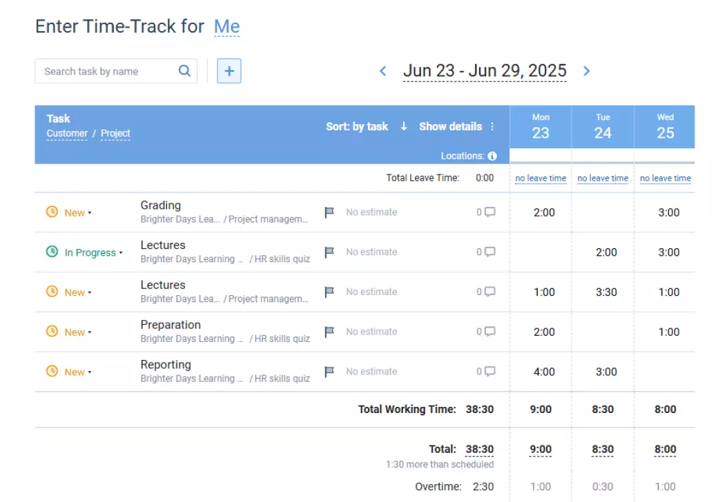Flexible Time Tracking for Diverse Educational Environments
