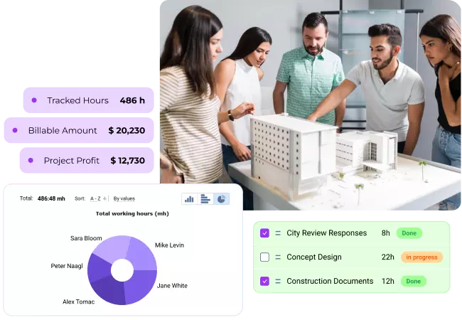 Time tracking and billing software for architects