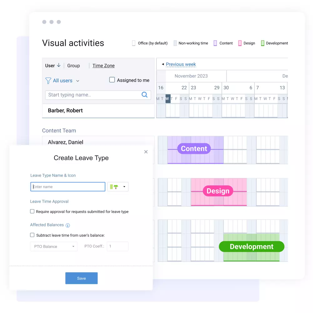 Enrich your time tracking reports with leave management data