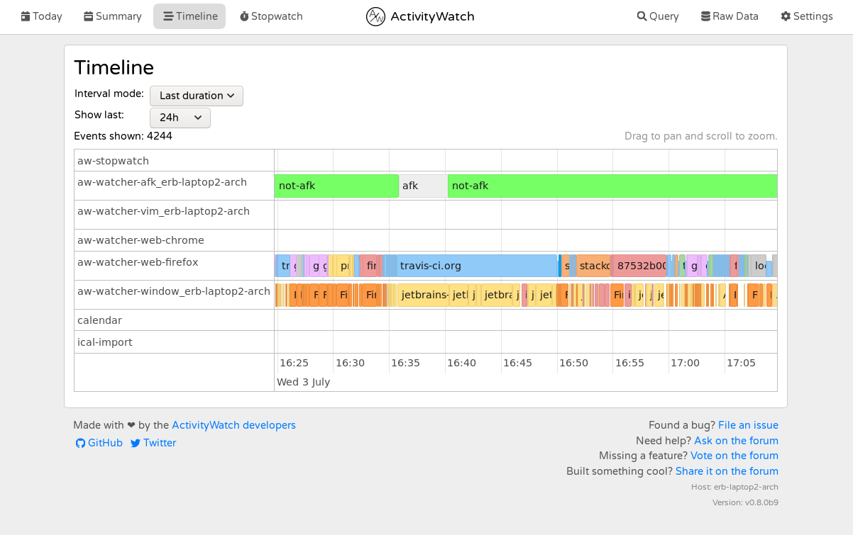ActivityWatch - open source time tracking software