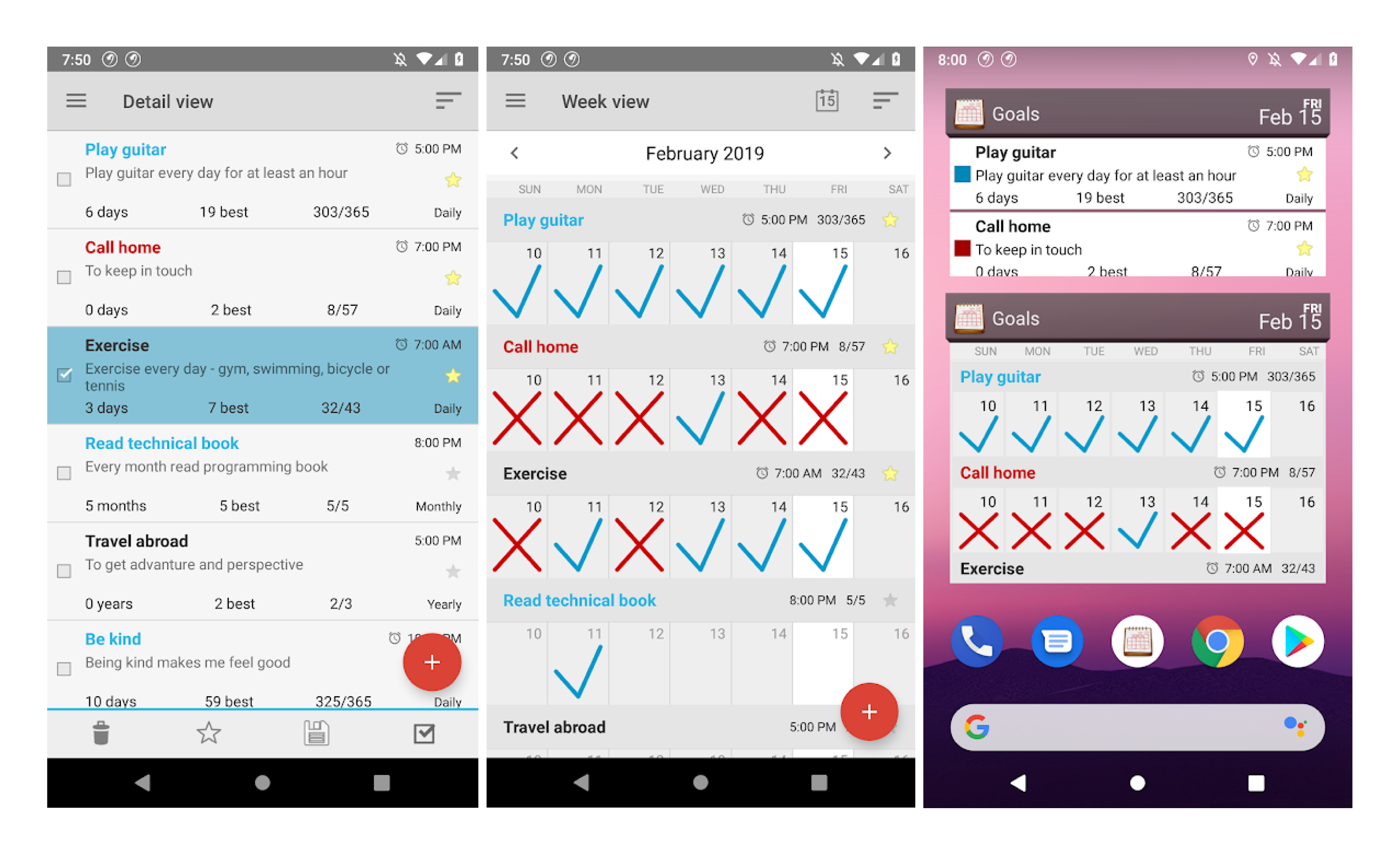 Goal Tracker - productivity app for smartphone