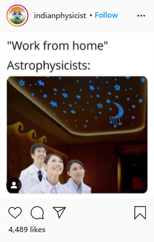 Astrophysicists working from home