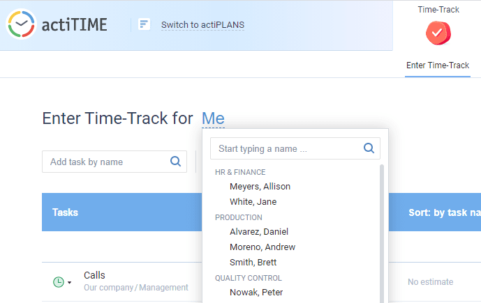 Review and edit time records of users assigned to you.