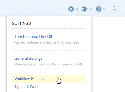 Workflow Settings