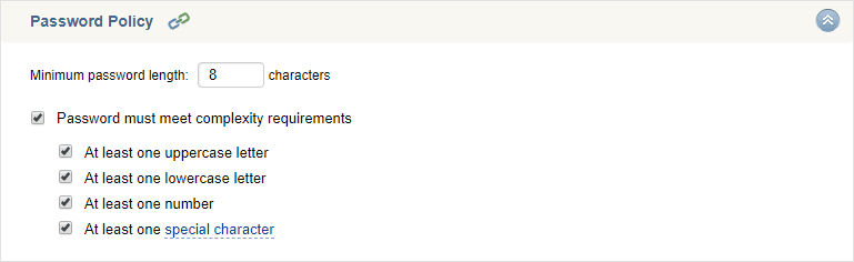 Configurable Password Policy