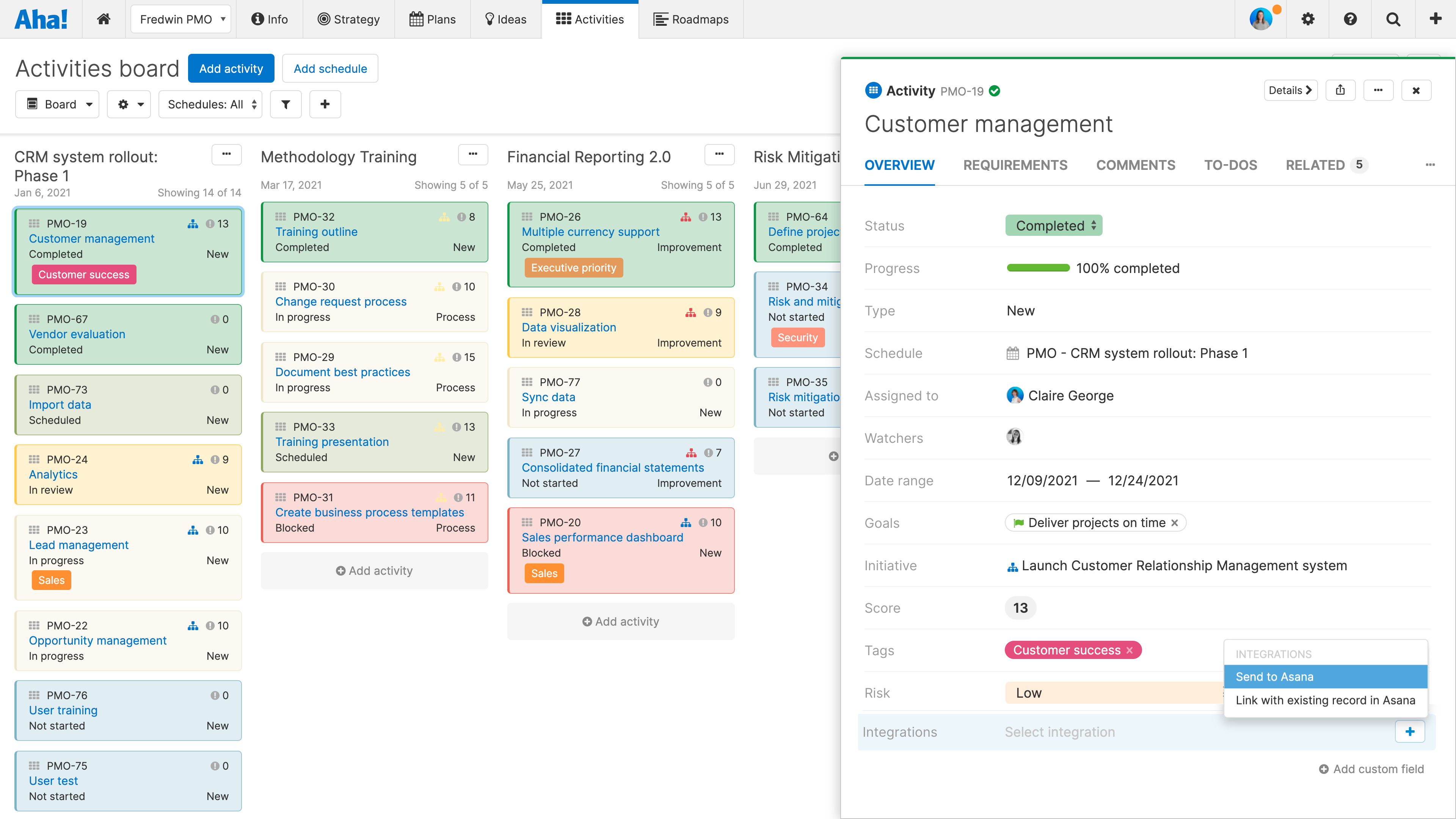 Aha! - team management software for project management