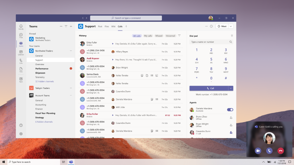 Microsoft Teams - team management software for team communication 