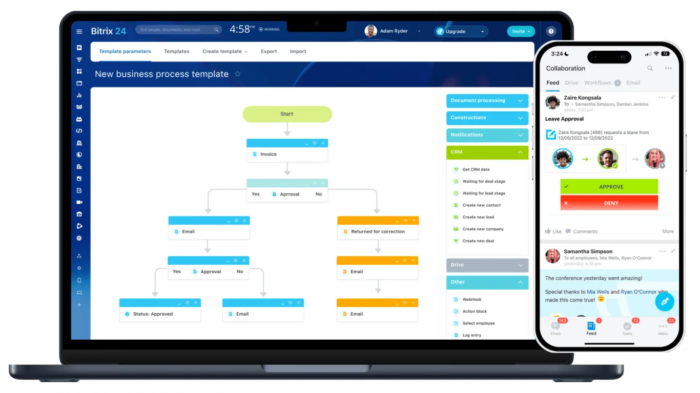 Bitrix24, Project time tracking software