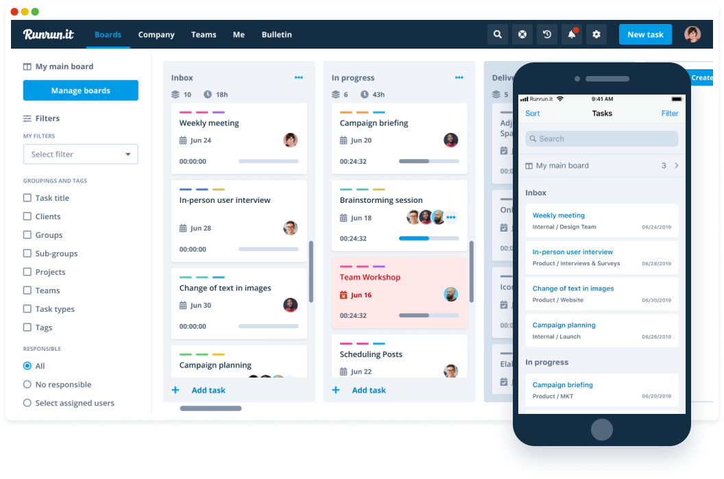 Runrun.it - team management software for task management