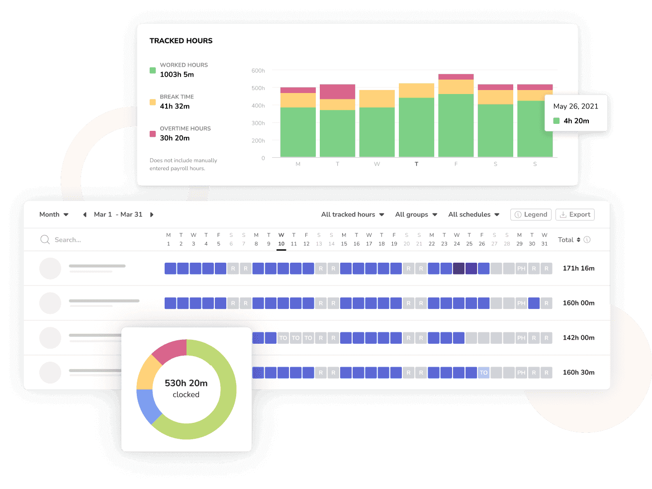 time tracking in Jibble - best time tracking software