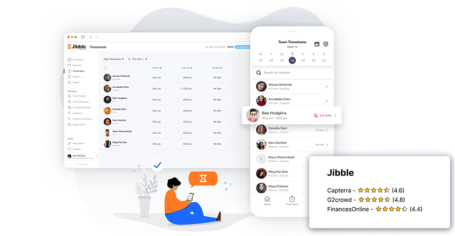 Jibble - best time tracking software