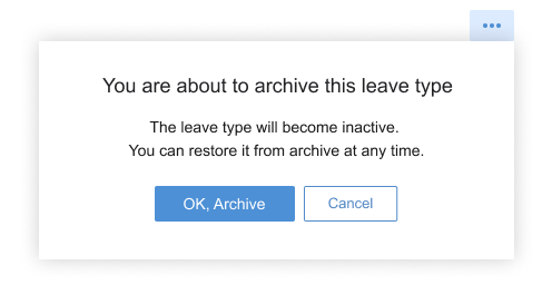 Archiving a leave type, actiTIME