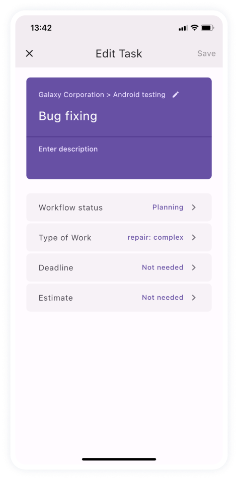 actiTIME mobile - Managing tasks 1