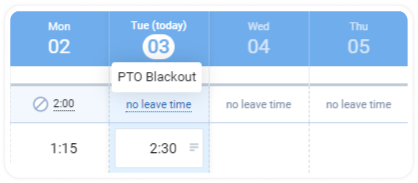 PTO Blackout Day